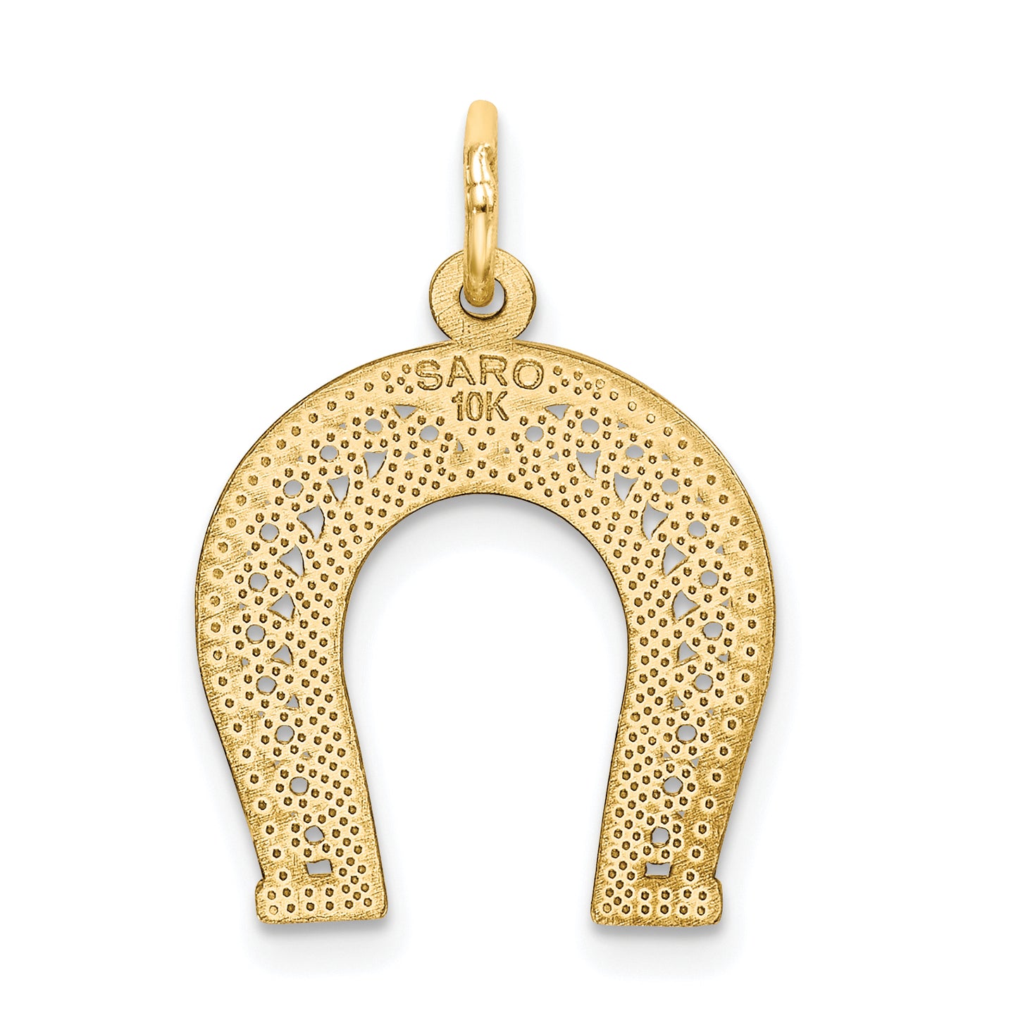 10k yellow gold horseshoe charm