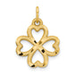 10k yellow gold 4-leaf clover pendant