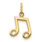 10k yellow gold musical note charm