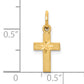 10k yellow gold cross charm