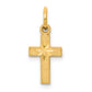 10k yellow gold cross charm