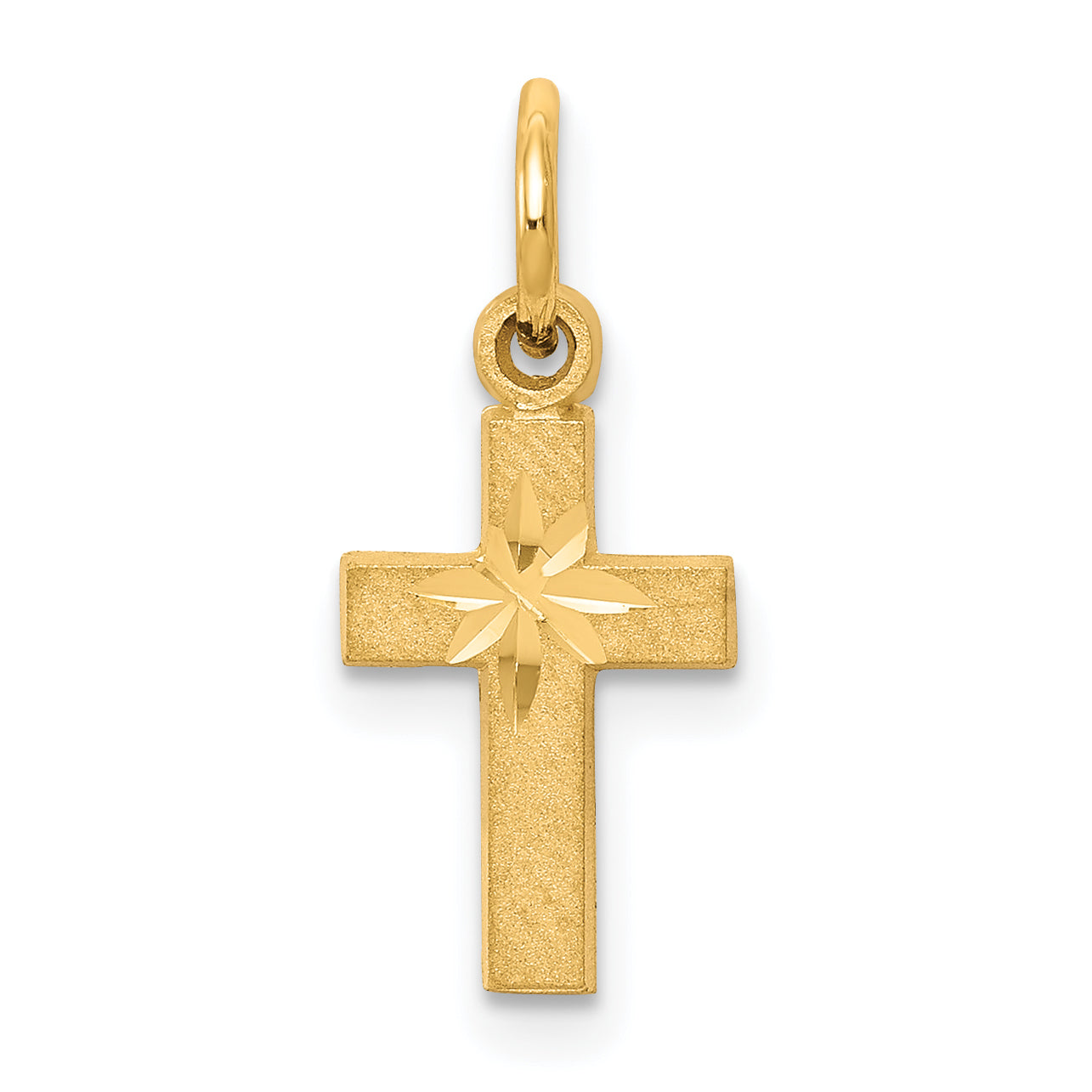 10k yellow gold cross charm