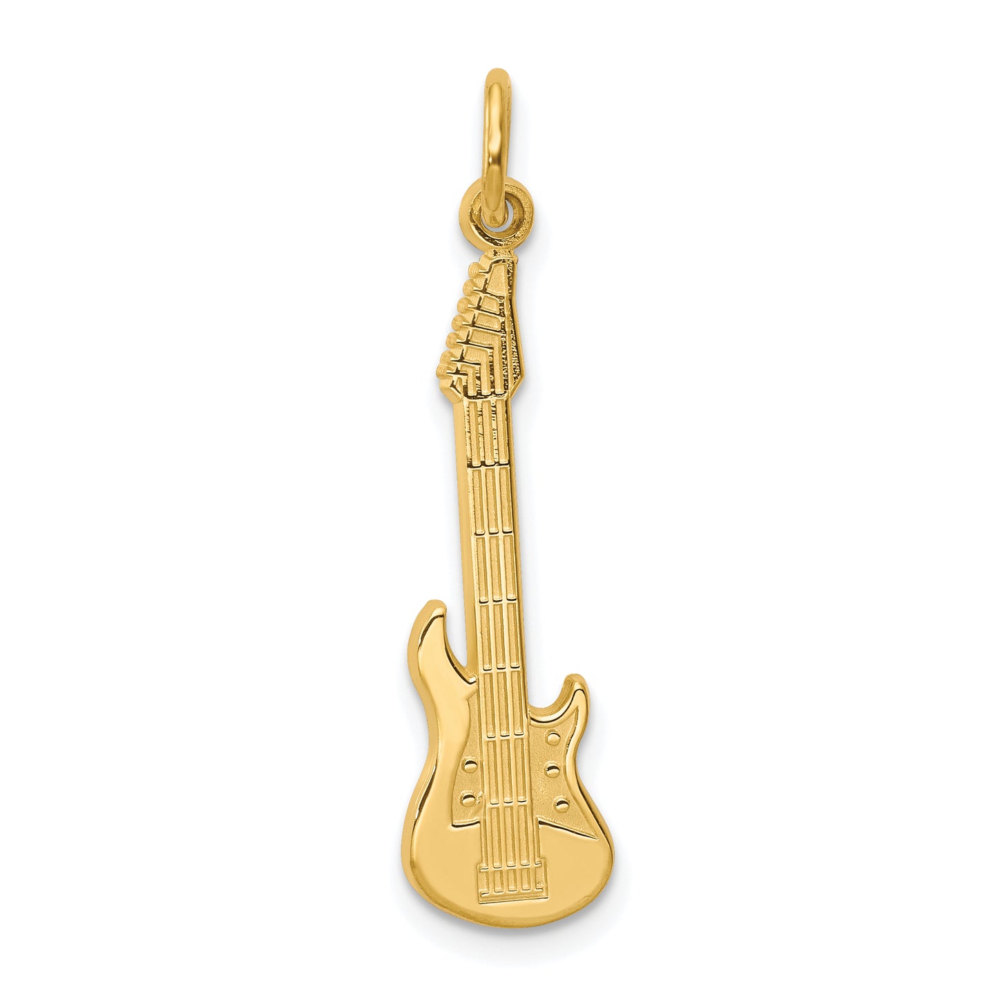 10k yellow gold guitar charm