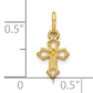 10k yellow gold cross charm