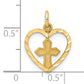 10k yellow gold cross charm