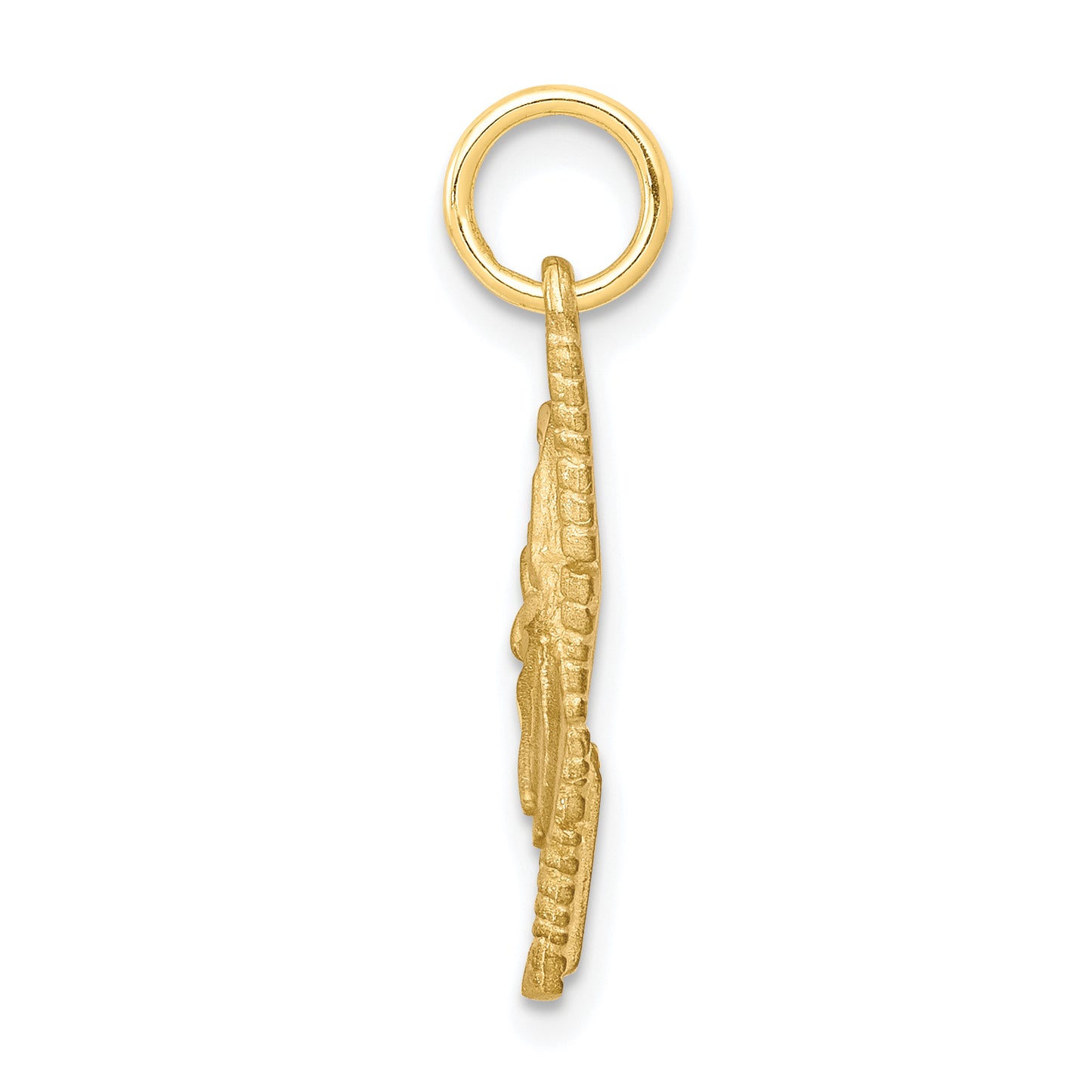 10K Yellow Gold Comb And Scissors Charm