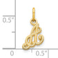 10K Yellow Gold Initial A Charm