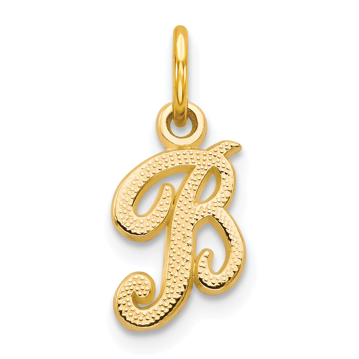 10K Yellow Gold Initial B Charm