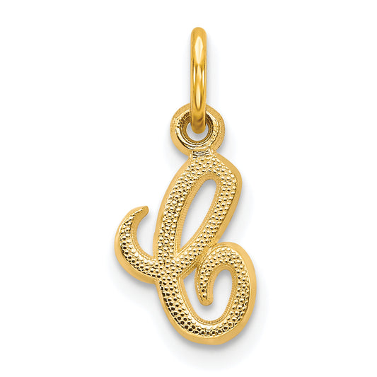 10K Yellow Gold Initial C Charm