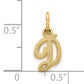 10K Yellow Gold Initial D Charm