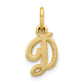 10K Yellow Gold Initial D Charm