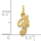 10K Yellow Gold Initial F Charm