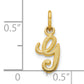 10K Yellow Gold Initial G Charm