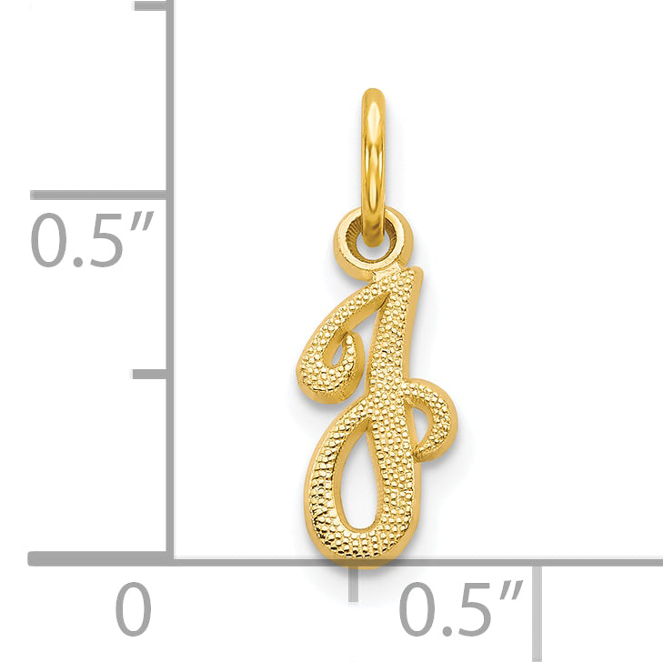 10K Yellow Gold Initial J Charm