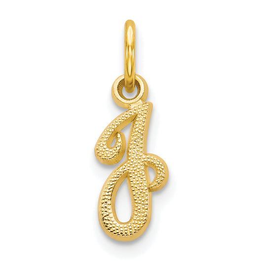 10K Yellow Gold Initial J Charm