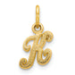 10K Yellow Gold Initial K Charm