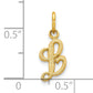 10K Yellow Gold Initial L Charm