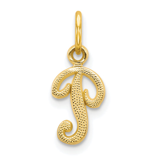 10K Yellow Gold Initial P Charm