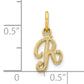 10K Yellow Gold Initial R Charm