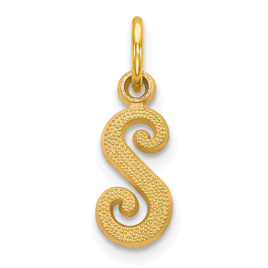 10K Yellow Gold Initial S Charm