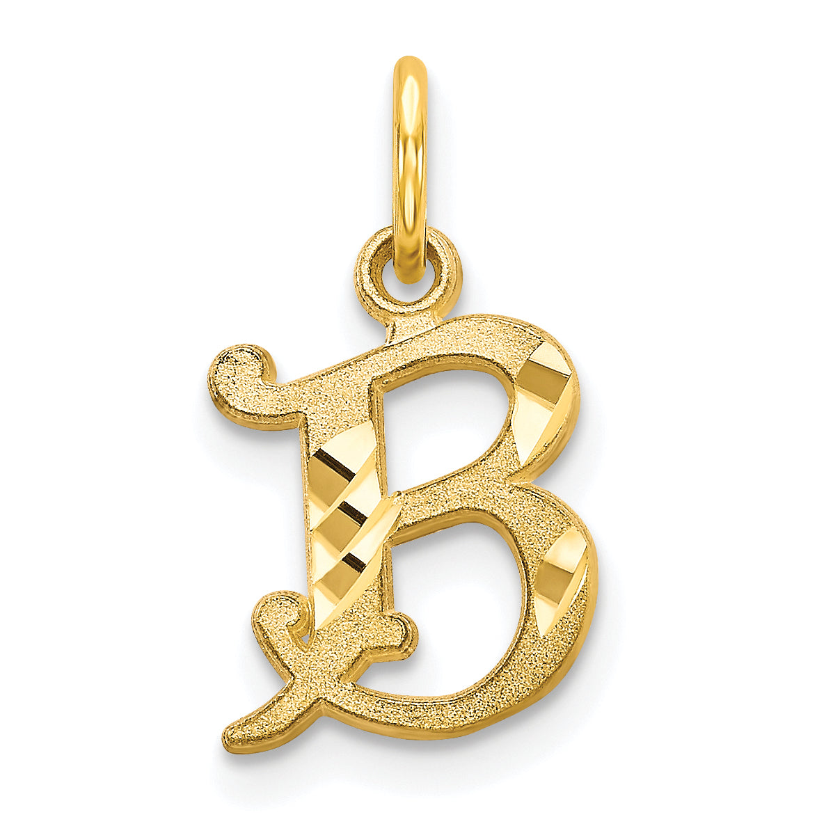 10K Yellow Gold Initial B Charm