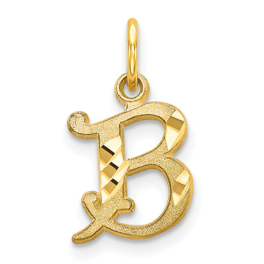 10K Yellow Gold Initial B Charm