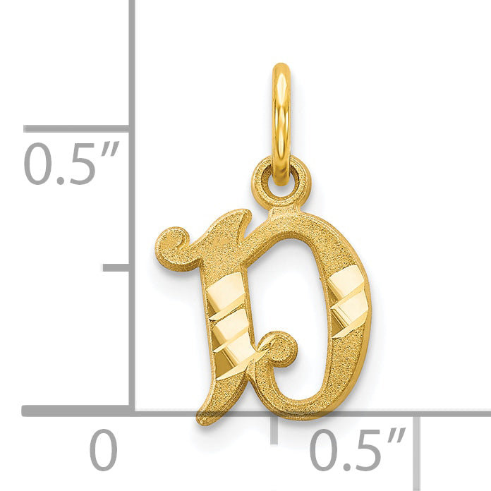 10K Yellow Gold Initial D Charm