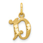 10K Yellow Gold Initial D Charm