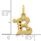 10K Yellow Gold Initial E Charm