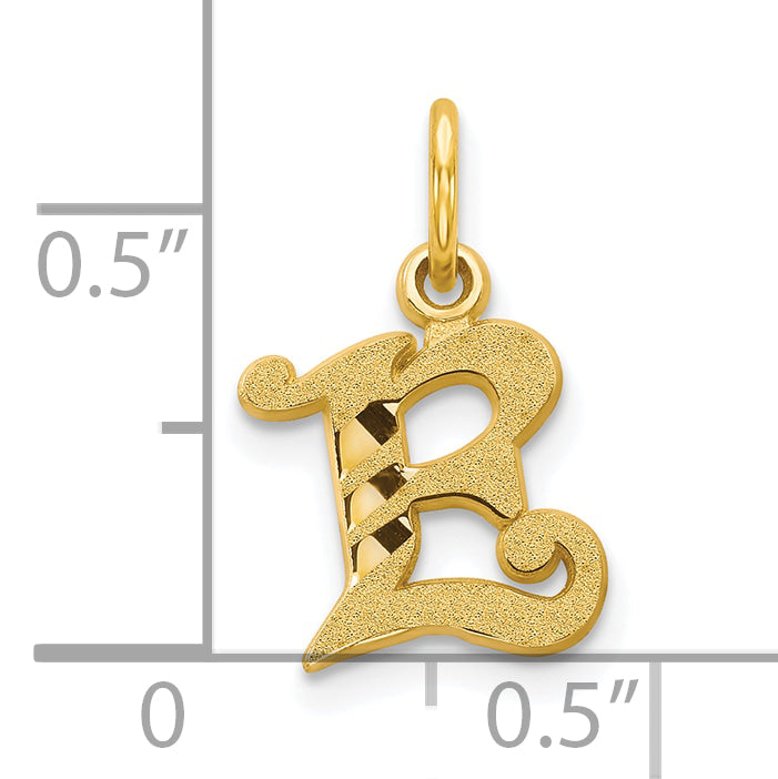 10K Yellow Gold Initial E Charm