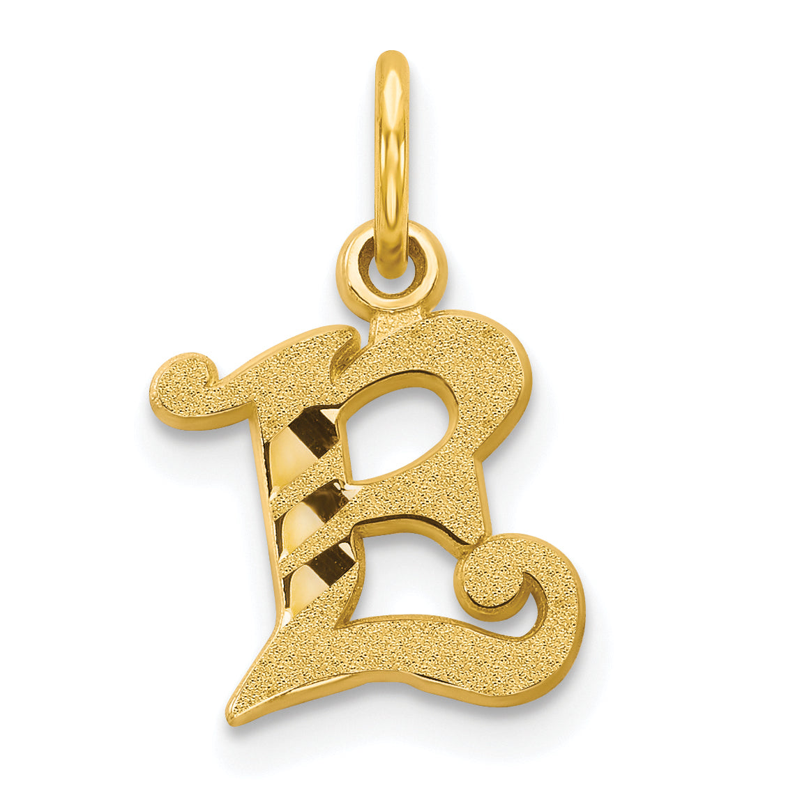 10K Yellow Gold Initial E Charm