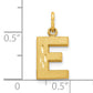 10K Yellow Gold Initial E Charm