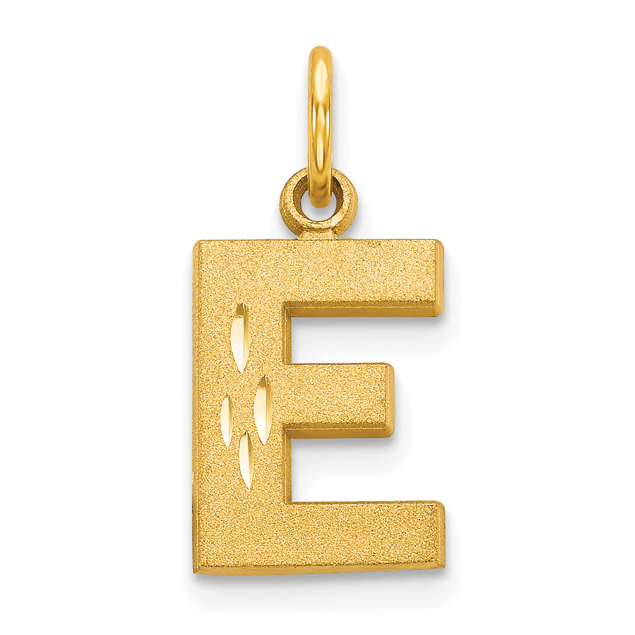 10K Yellow Gold Initial E Charm