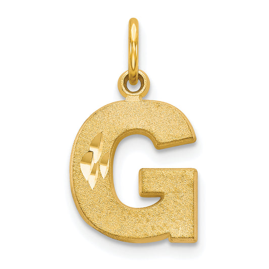 10K Yellow Gold Initial G Charm