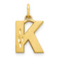 10K Yellow Gold Initial K Charm