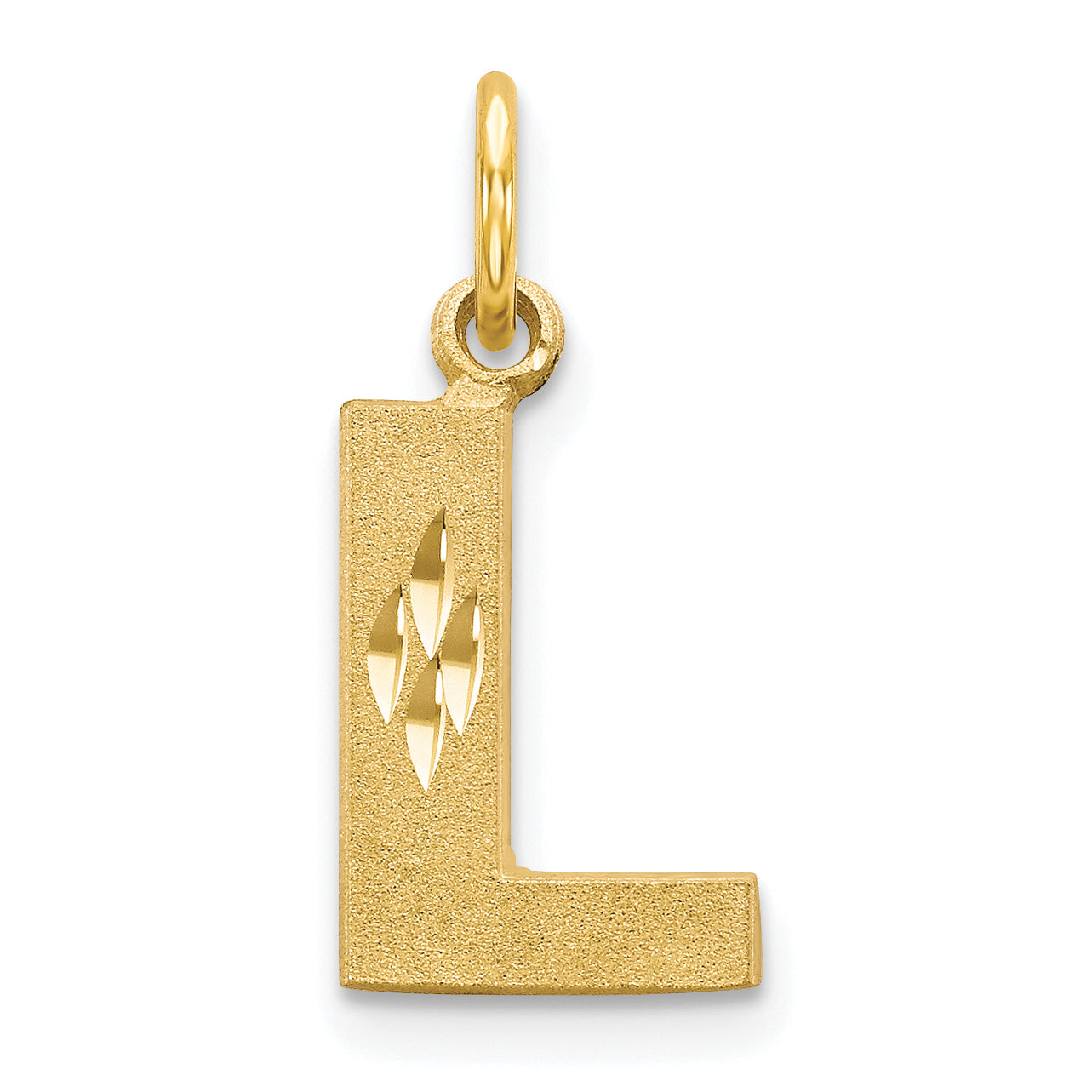 10K Yellow Gold Initial L Charm