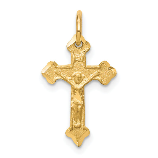 10K Yellow Gold Crucifix Charm