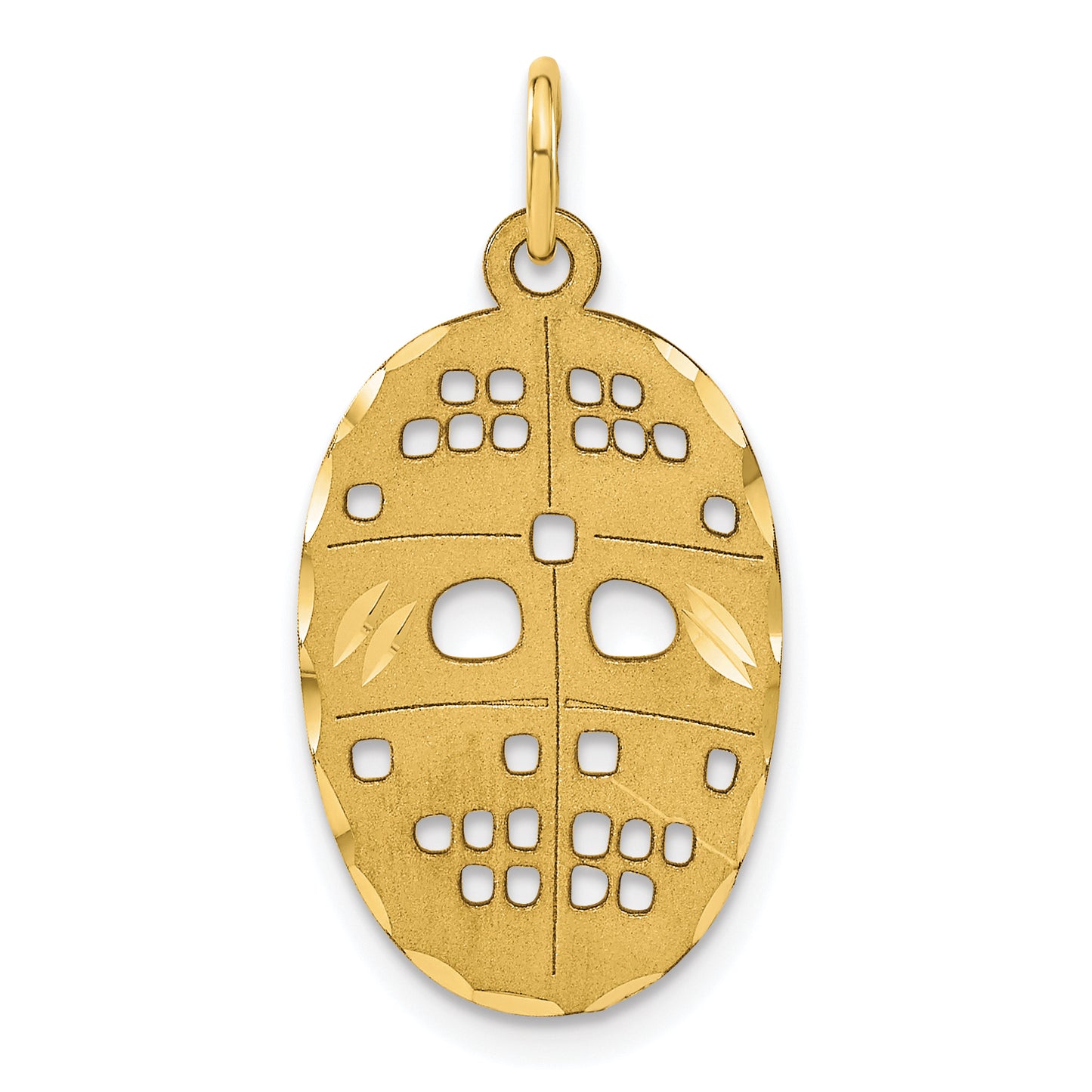 10K Yellow Gold Hockey Mask Charm