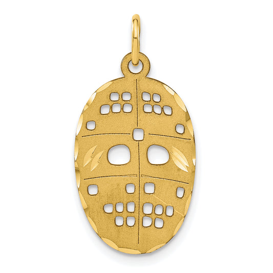 10K Yellow Gold Hockey Mask Charm