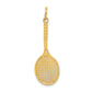 10K Yellow Gold Tennis Racquet Charm