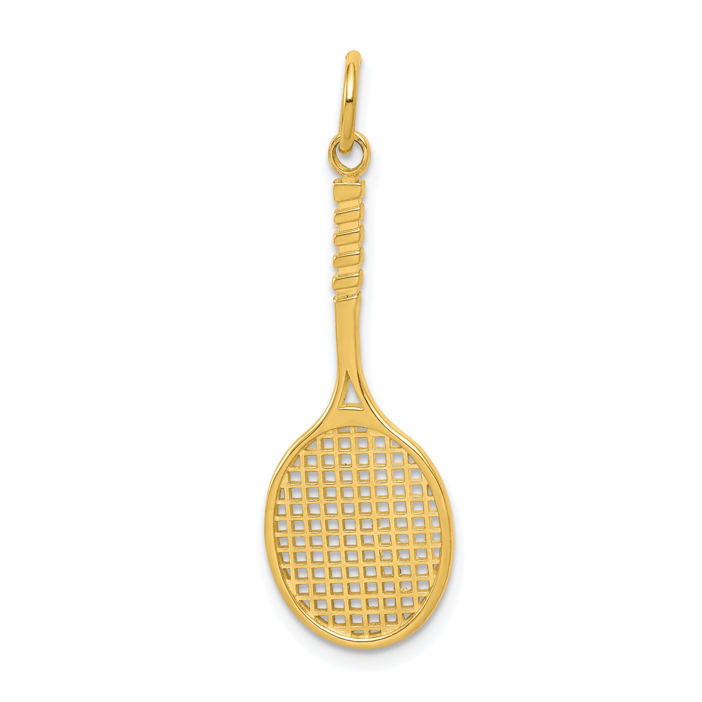 10K Yellow Gold Tennis Racquet Charm