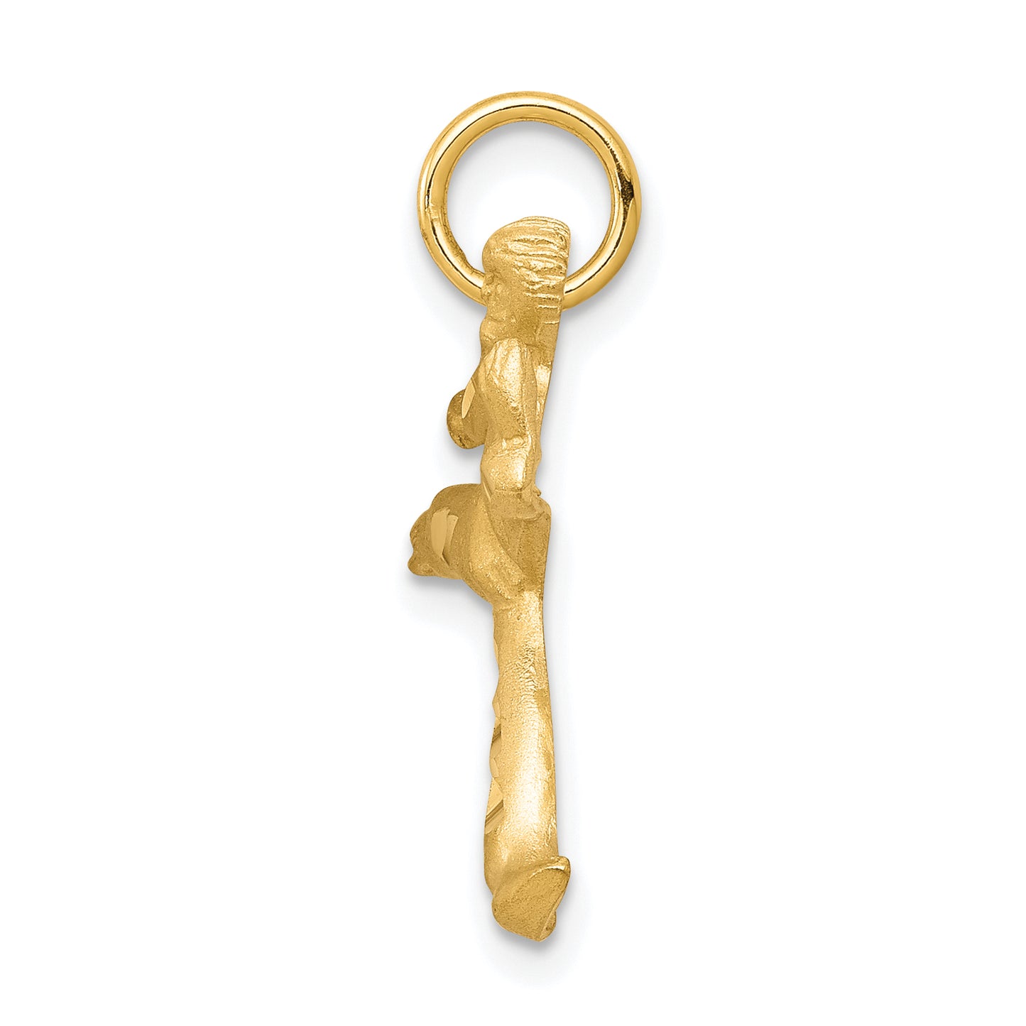 10K Yellow Gold Solid Karate Person Charm