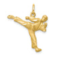 10K Yellow Gold Solid Karate Person Charm