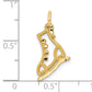 10K Yellow Gold Diamond-Cut Ice Skate Charm