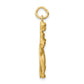 10K Yellow Gold Solid Runner Charm