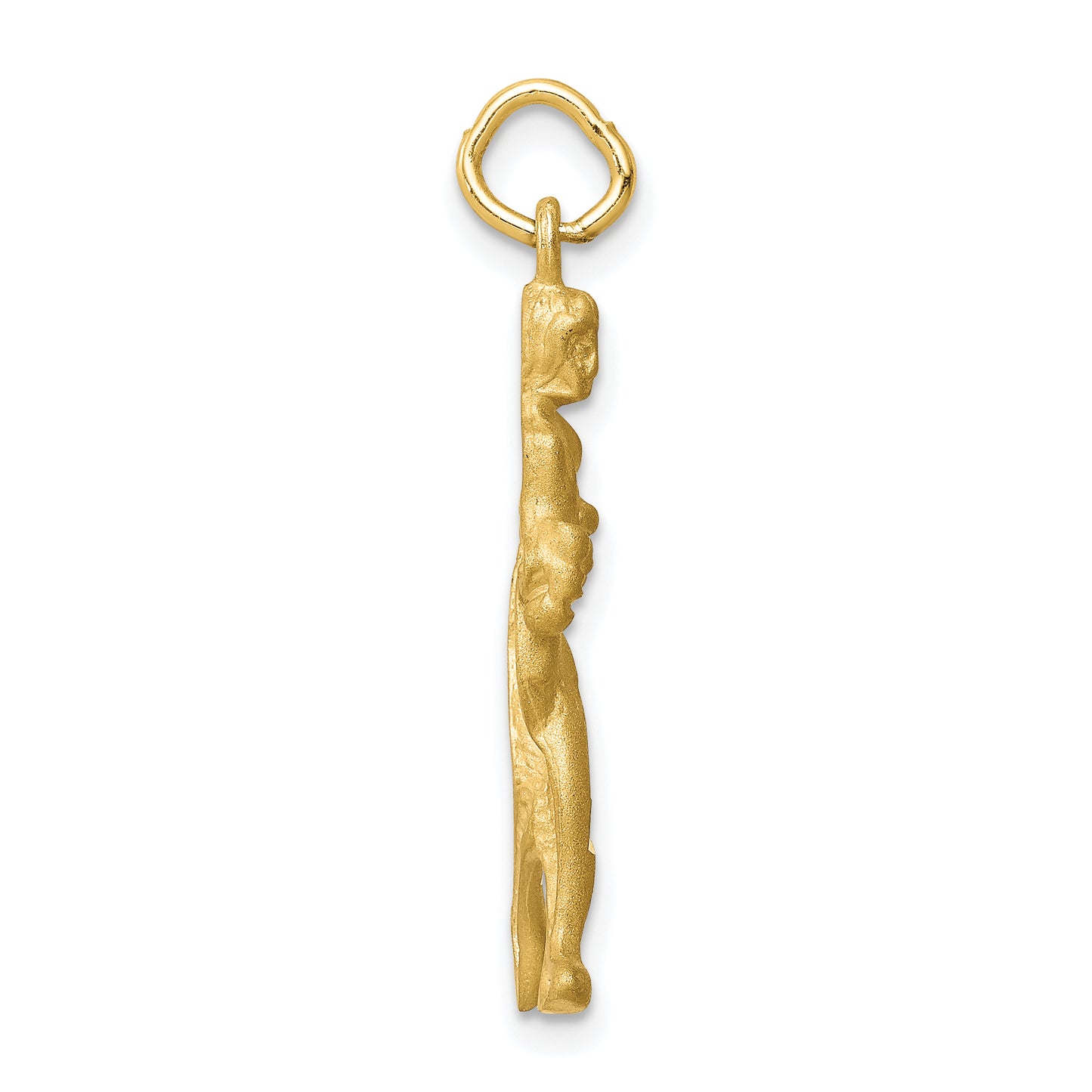 10K Yellow Gold Solid Runner Charm