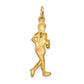 10K Yellow Gold Solid Runner Charm