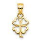 10K Yellow Gold Four Leaf Clover Charm