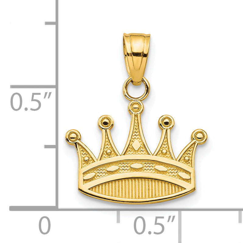 10K Yellow Gold Crown Charm