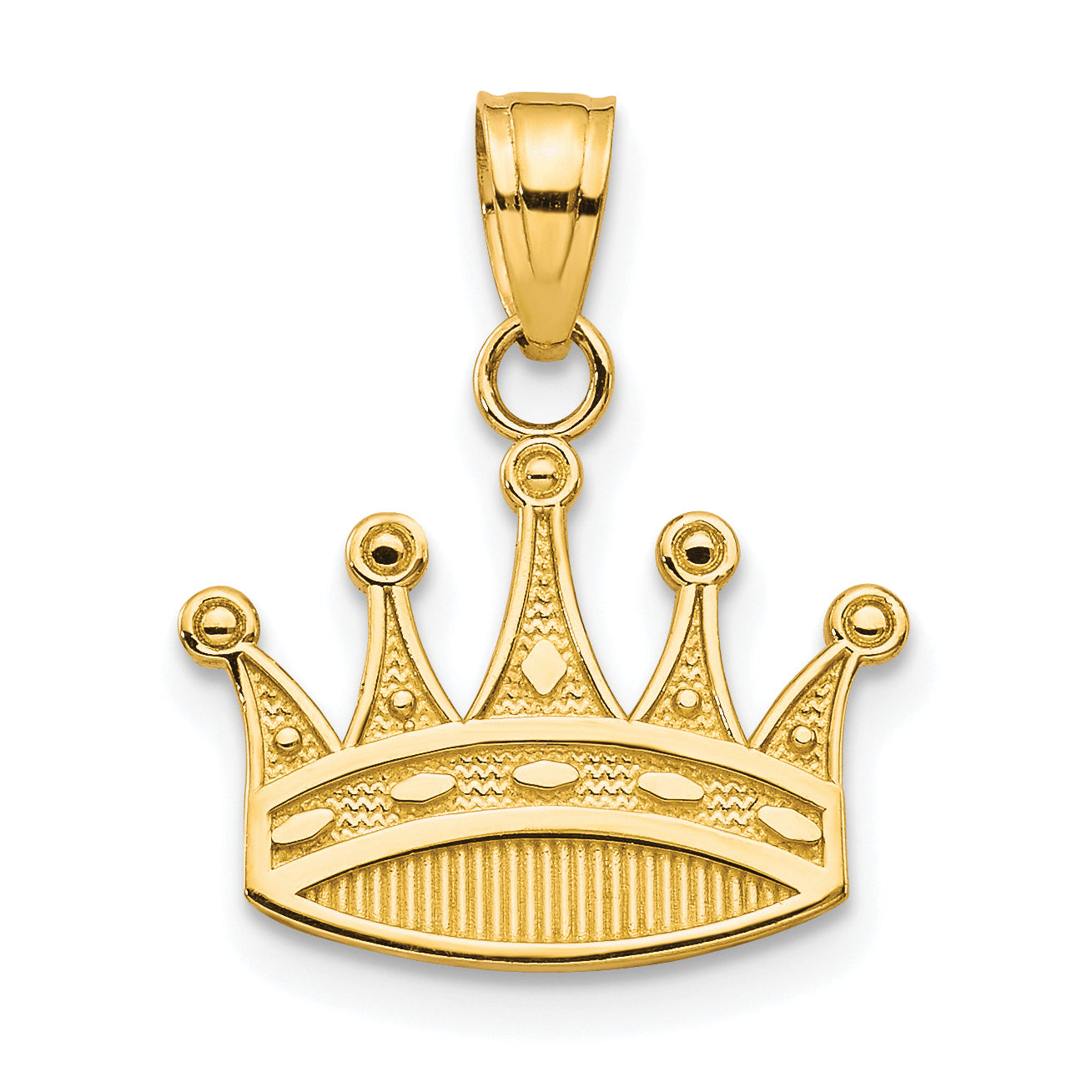 10K Yellow Gold Crown Charm